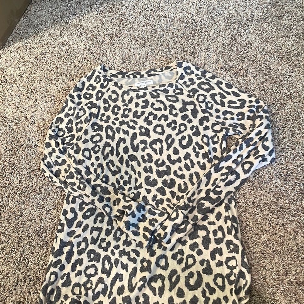 Cheetah print long sleeve shirt